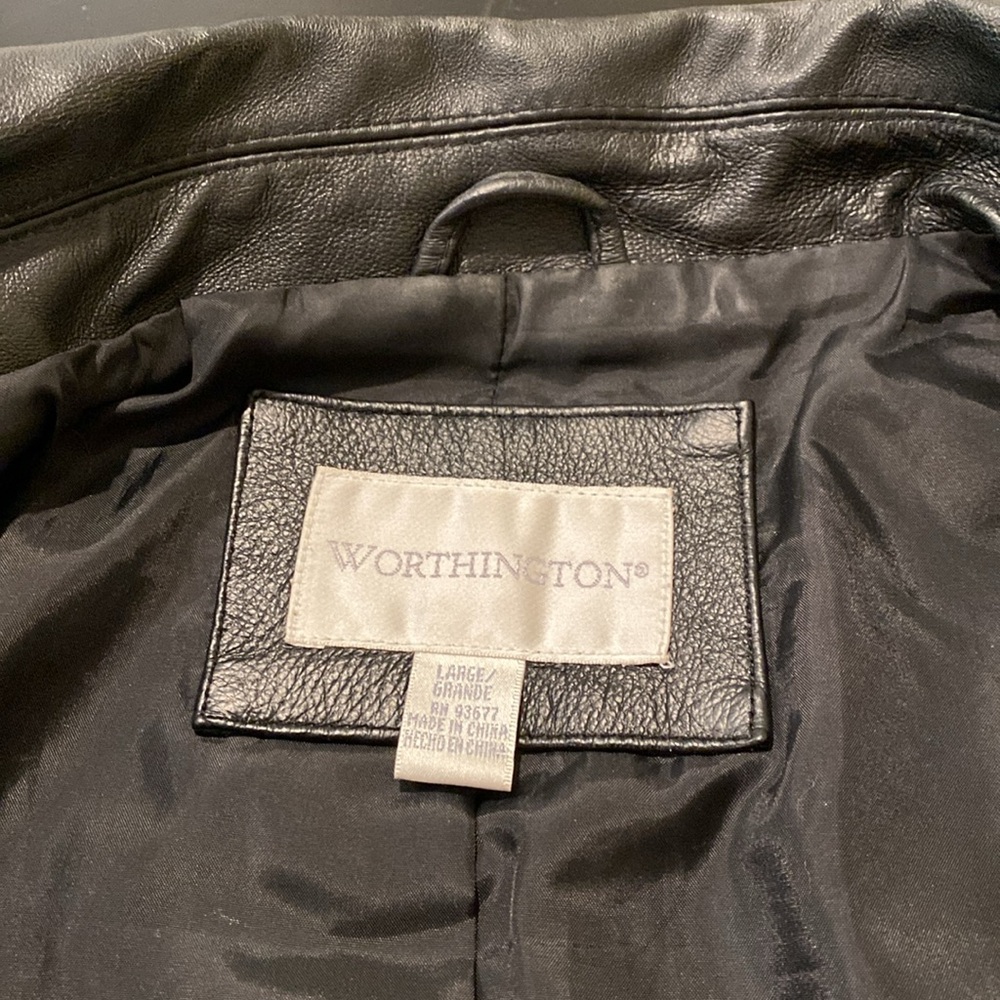Worthington Leather Jacket, Black, Large - Picture 12 of 12
